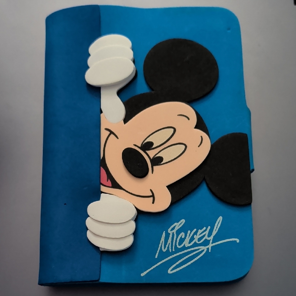 Blue Mickey Mouse Signatures Notebook
